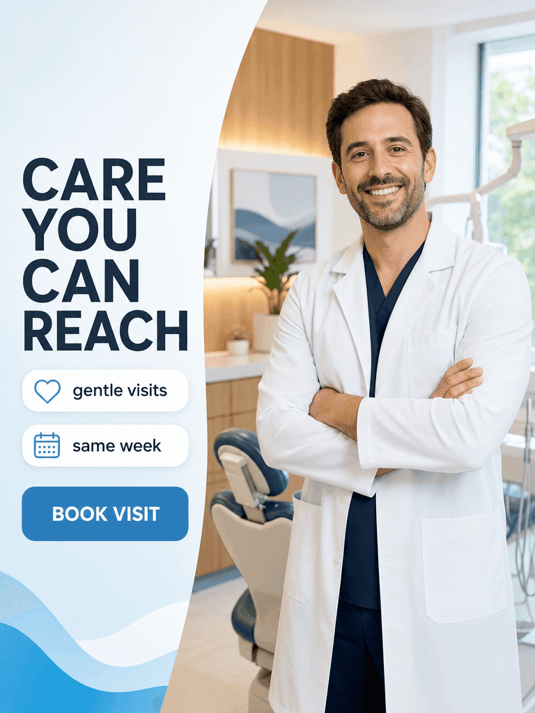 Dental clinic ad creative generated with Vibiz