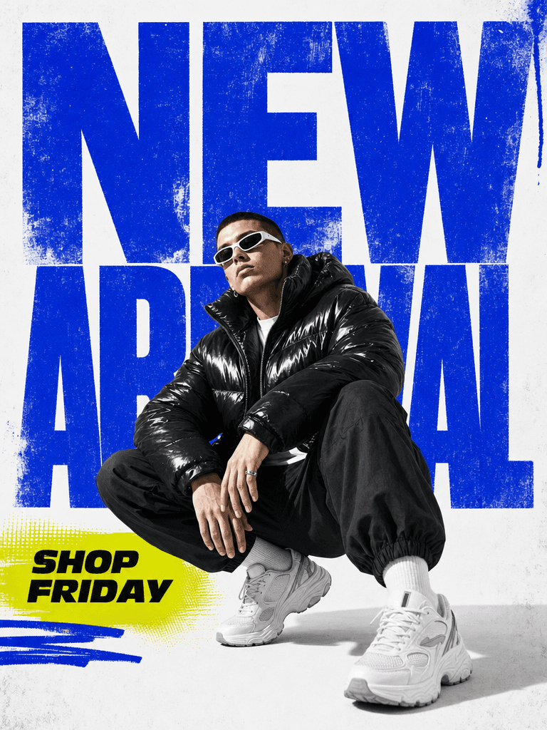 Streetwear drop ad generated with Vibiz