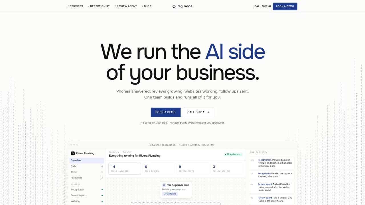 Regulance's website, regulance.ai