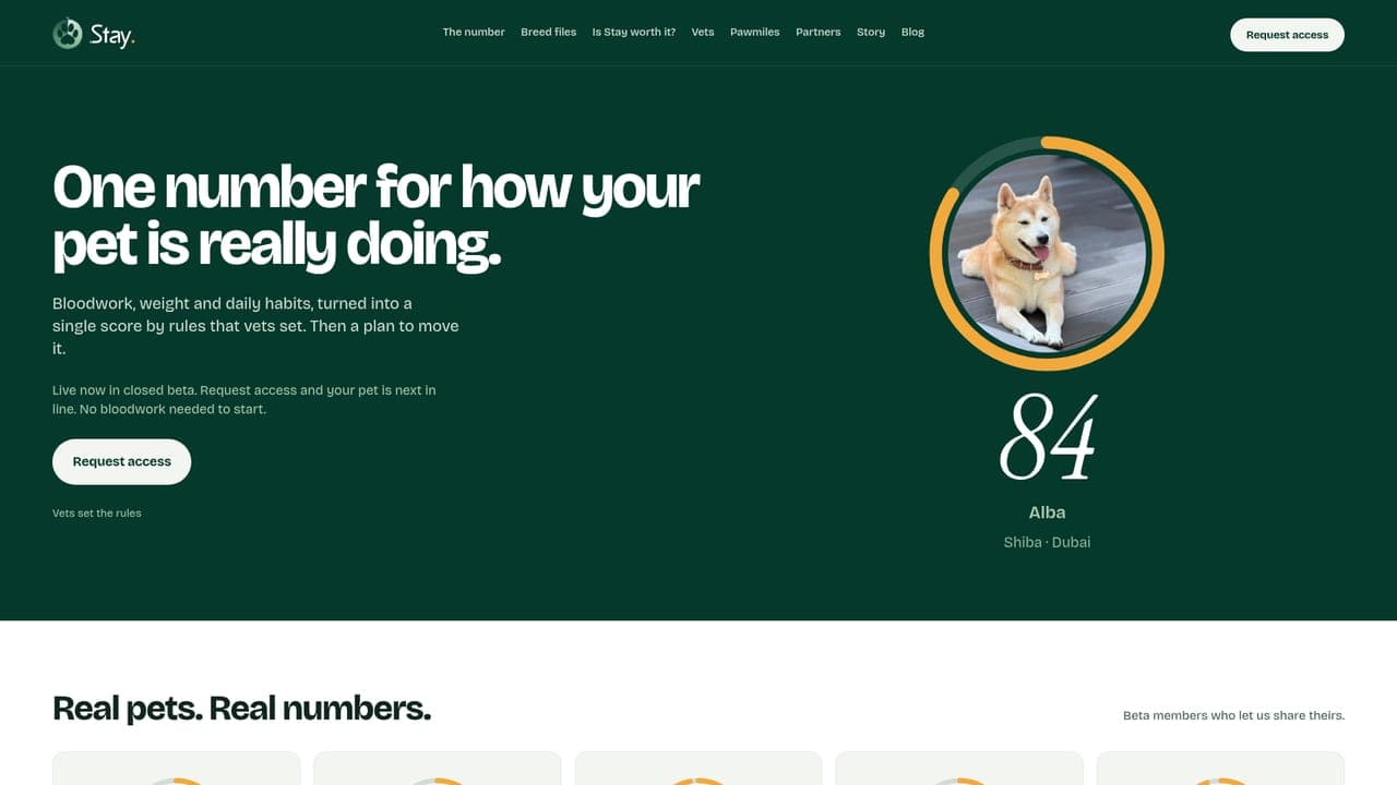 Stay homepage