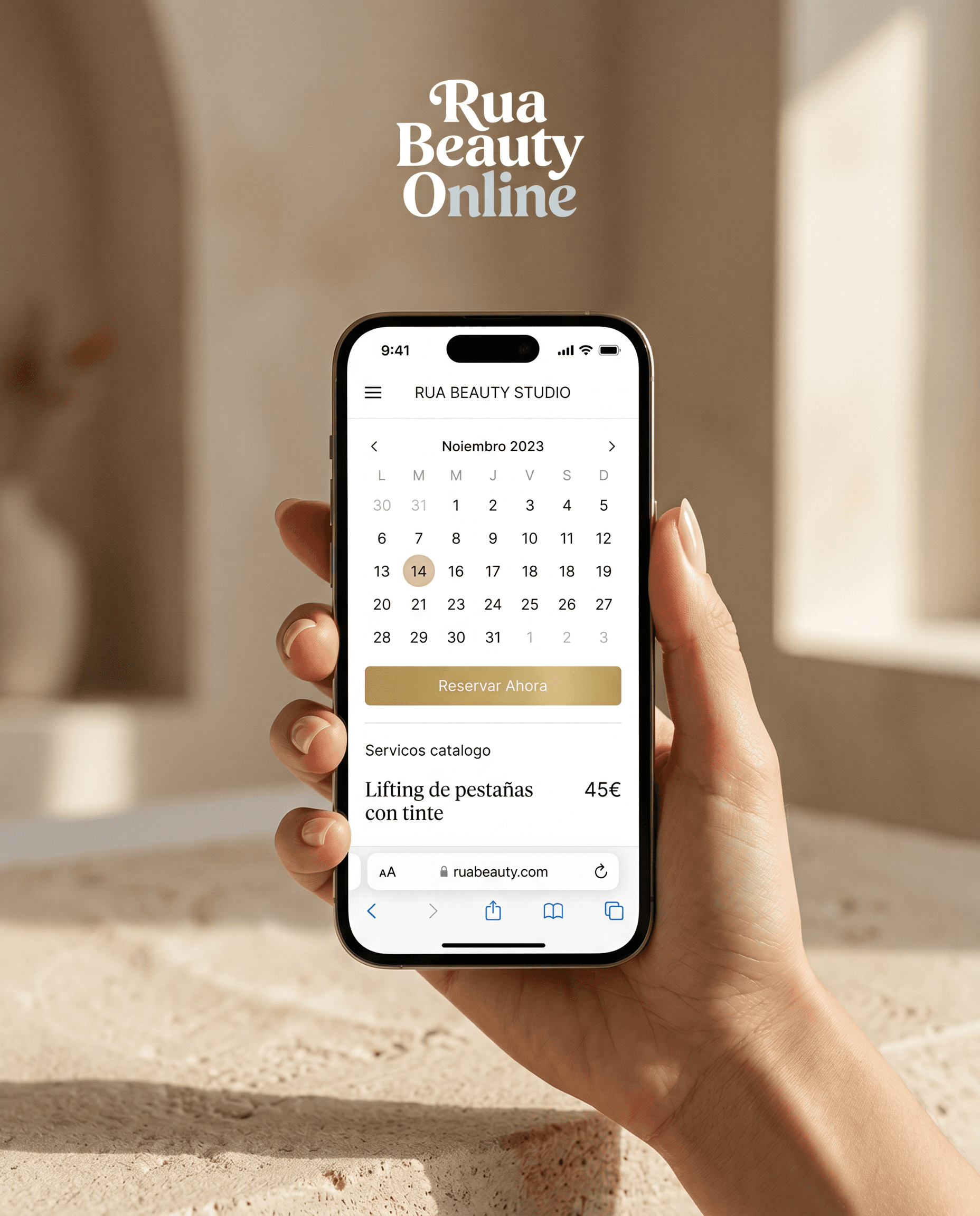 Image ad made in Vibiz for RUA Beauty Studio