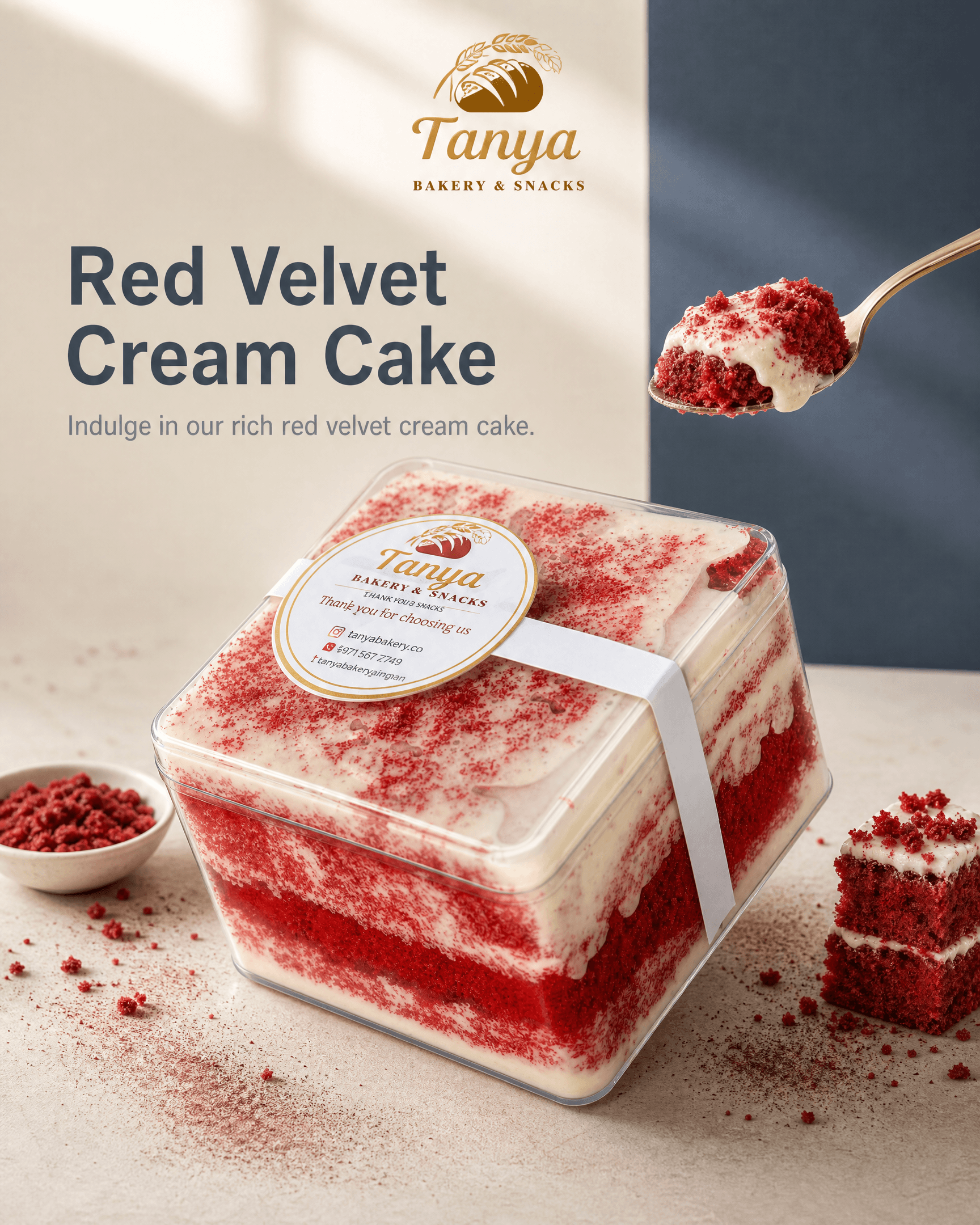 Ad made in Vibiz for TANYA BAKERYTZ